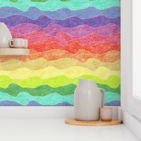 rainbow crayon waves