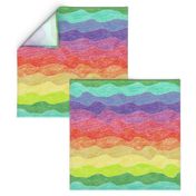 rainbow crayon waves