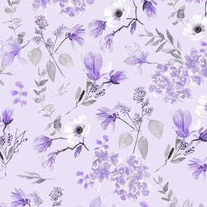 Romantic Floral Pattern Lavender