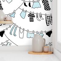 Laundry drying clothes wallpaper