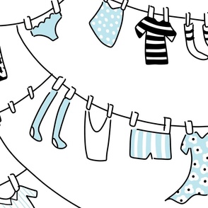 Laundry drying clothes wallpaper