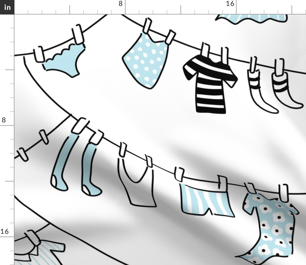 Laundry drying clothes wallpaper