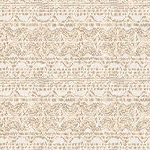 Dripping Dots Beige on Cream Small