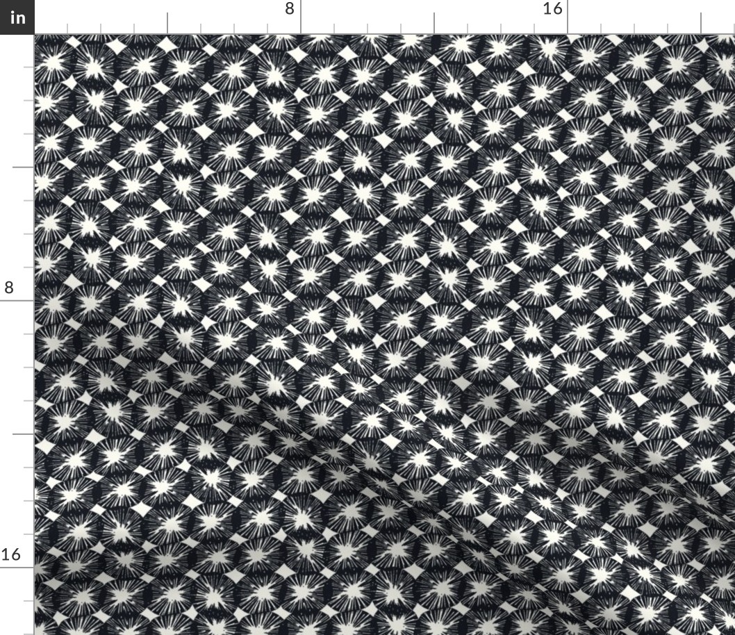 Block Print Dots - Graphite/Natural