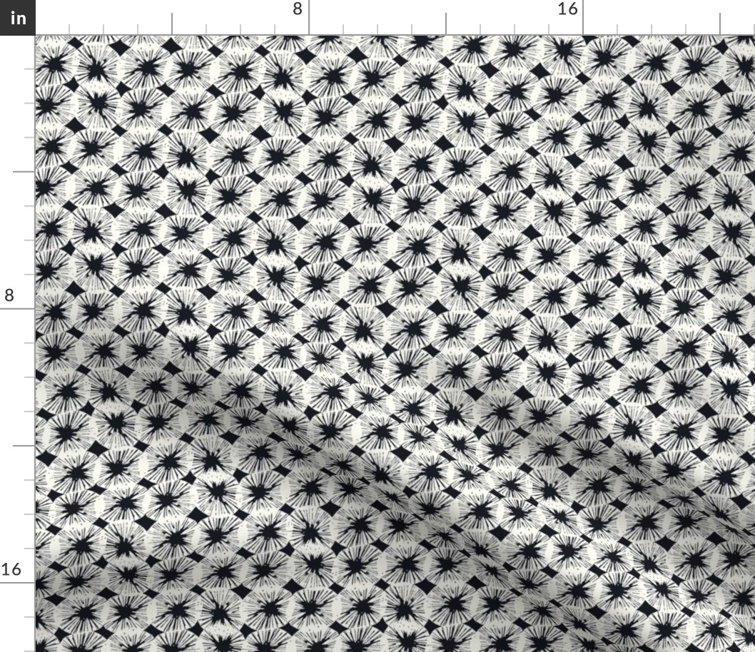 Block Print Dots - Natural/Graphite
