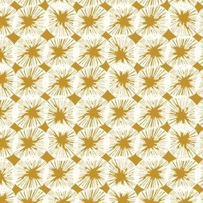 Block Print Dots - Natural/Mustard