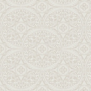 natural neutral vintage ornaments on a light beige background -  medium scale