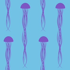 JellyfishSeaweedWaves_Coordinates_Jellies on Blue