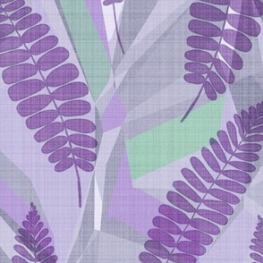 Abstract Fern Sunroom, purple 24 inch
