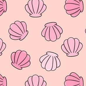 Soft Pink seashells 