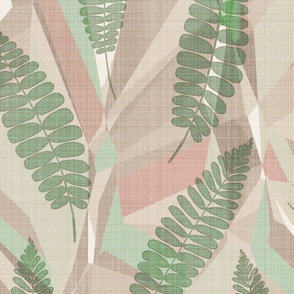 Abstract Fern Sunroom, browns 20 inch