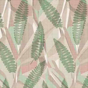 Abstract Fern Sunroom, browns 12 inch