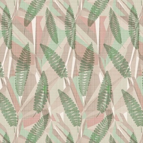 Abstract Fern Sunroom, browns 8 inch