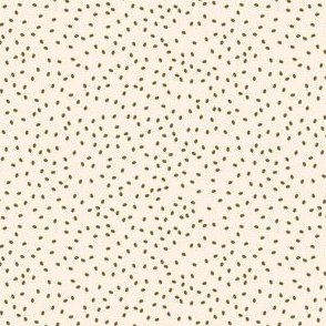 Gold Tiny Dots {on Cream}