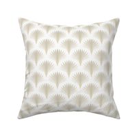 Art Deco Dianthus warm calm neutral linen gray small scale 3 by Pippa Shaw