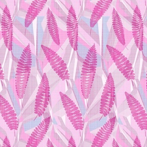Abstract Fern Sunroom, pink 8 inch