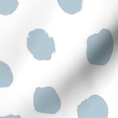 LARGE nursery dots fabric - blue