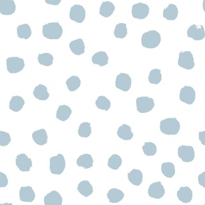 LARGE nursery dots fabric - blue