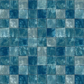 Zellige - 2" squares - blue