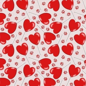 heart lollipops with pawprints