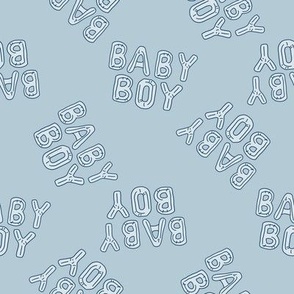 SMALL baby boy foil balloon fabric - baby shower, baby boy, newborn, baby blue