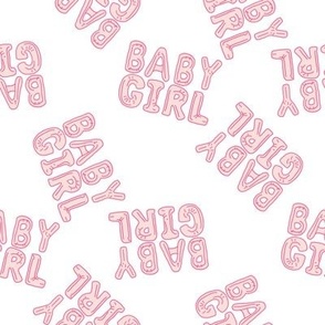 SMALL baby girl baby shower fabric - foil balloon design, pink