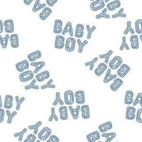MINI baby boy foil balloon fabric - baby shower, baby boy, newborn, baby blue