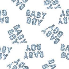 SMALL baby boy foil balloon fabric - baby shower, baby boy, newborn, baby blue