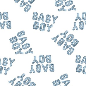 MEDIUM baby boy foil balloon fabric - baby shower, baby boy, newborn, baby blue