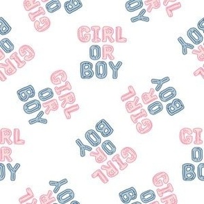 MINI girl or boy gender reveal fabric - baby shower fabric, baby, baby boy, baby girl
