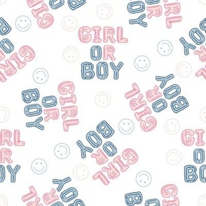 SMALL girl or boy gender reveal fabric - baby shower fabric, baby, baby boy, baby girl