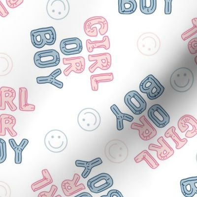 MEDIUM girl or boy gender reveal fabric - baby shower fabric, baby, baby boy, baby girl