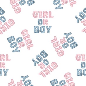 LARGE girl or boy gender reveal fabric - baby shower fabric, baby, baby boy, baby girl