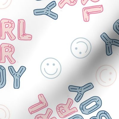 LARGE girl or boy gender reveal fabric - baby shower fabric, baby, baby boy, baby girl