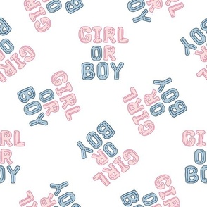 MEDIUM girl or boy gender reveal fabric - baby shower fabric, baby, baby boy, baby girl