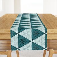 Quilters Turquoise Triangles- 6in horiz