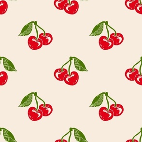 Sweet Little Cherries / Red Cherry Pattern / Simple Cherry Pattern 