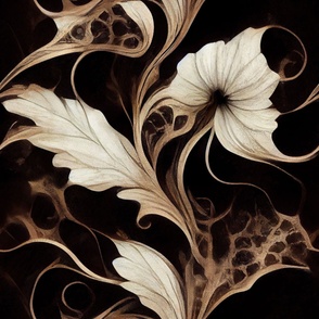 Spiraling Ivory Leaves ATL_239