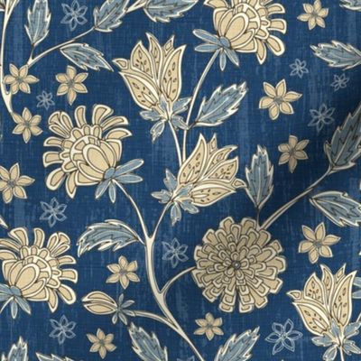 Flower Vine - Medium - Royal Blue