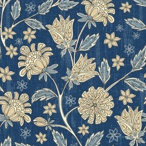 Flower Vine - Medium - Royal Blue