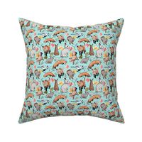 Woodland Creatures Blue Small