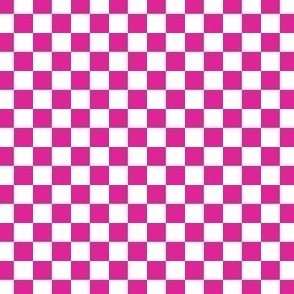 Pink  and White Checkered Squares Small