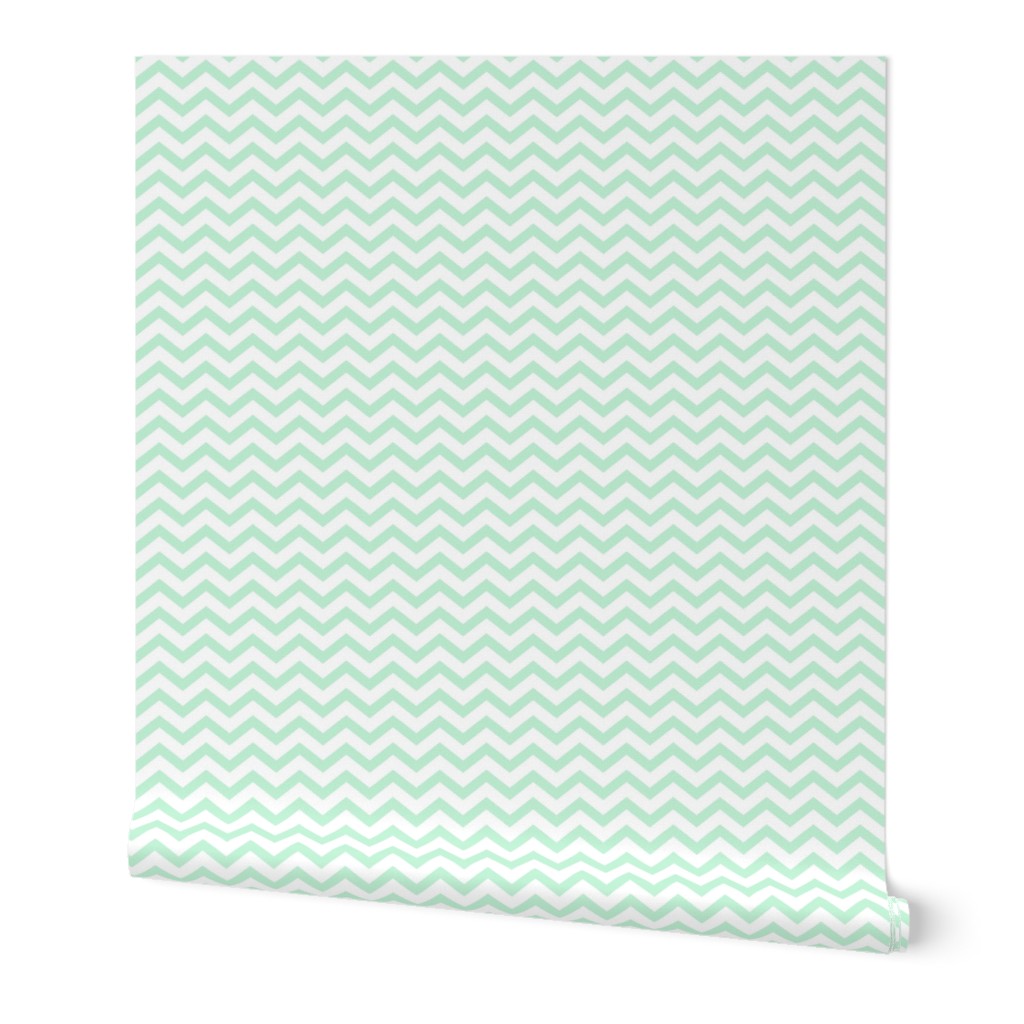 chevron ice mint green