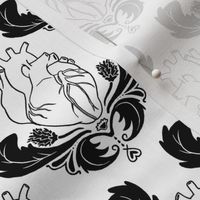 Hearts & Thistles White/Black