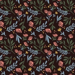 Mojave Florals in Mightnight Black