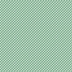 gingham ultra small diagonal kelly green