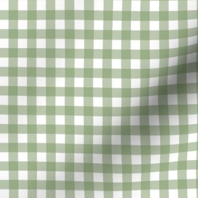 Small Gingham Green and White