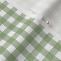 Small Gingham Green and White