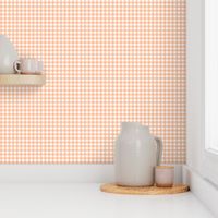 Small Gingham Light Orange and White