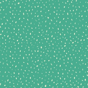 Cream Dots on Jungle Green Pattern